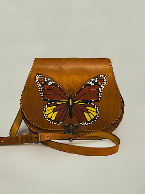 Monarch butterfly messenger bag